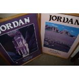 TWO FRAMED JORDAN TOURISM POSTERS