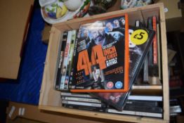 BOX OF CDS AND DVDS