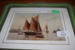 JOE CROWFOOT, SIGNED PRINT, EXCELSIOR, FRAMED AND GLAZED