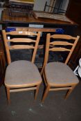 TWO LADDERBACK KITCHEN CHAIRS