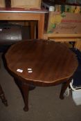 MAHOGANY CABRIOLE LEGGED COFFEE TABLE