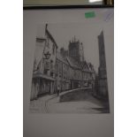 DIANA PARSONS (CONTEMPORARY BRITISH), FRAMED STUDY, PRINCES ST, NORWICH