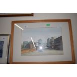 DIANA PARSONS, COLMAN'S GATE, KING ST, NORWICH, LINE AND WASH, SIGNED LOWER LEFT, FRAMED AND GLAZED