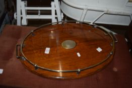 OVAL OAK GALLERIED DRINKS TRAY