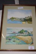 JOHN CAHILL, TWO FRAMED COLOURED PRINTS