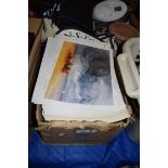 BOX CONTAINING LARGE QTY MODERN PRINTS AFTER THOMAS LOWNDES, JOHN COTMAN ETC