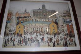 ARTHUR L S LOWRY COLOURED PRINT, VE DAY CELEBRATIONS