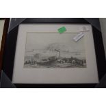 AFTER W H BARTLETT, FRAMED PRINT, PETRO VARADIN, HISTORIC TOWN IN SERBIA