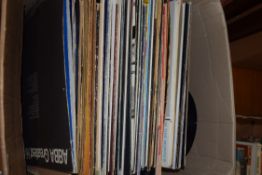 BOX OF ASSORTED RECORDS TO INCLUDE FRANK SINATRA, ABBA ETC