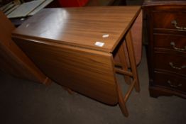 TEAK EFFECT DROP LEAF DINING TABLE