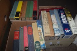 THREE SHOE BOXES OF MIXED BOOKS