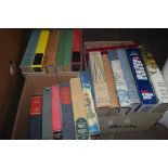 THREE SHOE BOXES OF MIXED BOOKS