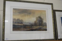 KRISTAN BAGGALEY, RURAL SCENE WITH STONE WALL, WATERCOLOUR, SIGNED LOWER LEFT, DATED 96, IMAGE