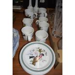 QTY OF PORTMEIRION BIRDS OF BRITAIN TEA AND TABLE WARES