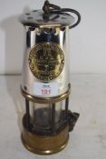 VINTAGE MINER'S LAMP MARKED "THE PROTECTOR LAMP AND LIGHTING, ECCLES"