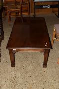 REPRODUCTION MAHOGANY RECTANGULAR COFFEE TABLE, 108CM WIDE