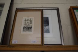 COLIN BYGRAVES, MOONLIT TRACK, ETCHING, TOGETHER WITH MICHAEL HUNTER, EARLY STAGES, ETCHING, NO 41/