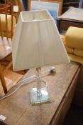 MODERN GLASS TABLE LAMP WITH SHADE