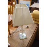 MODERN GLASS TABLE LAMP WITH SHADE