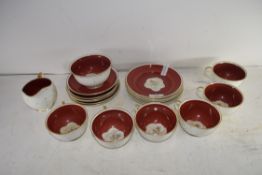 QTY OF SUSIE COOPER FLORAL DECORATED TEA WARES