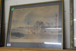 19TH CENTURY COLOURED PRINT "WEYMOUTH", 44 X 31CM, FRAMED AND GLAZED