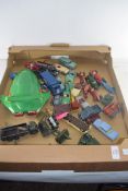 BOX VARIOUS TOY CARS TO INCLUDE DINKY, MILITARY VEHICLES ETC