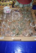 BOX OF MIXED MODERN DRINKING GLASSES