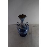 KEELING & CO ANGLO-DELFT BLUE AND WHITE VASE