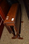 LATE VICTORIAN DROP LEAF SUTHERLAND TABLE, 53CM WIDE