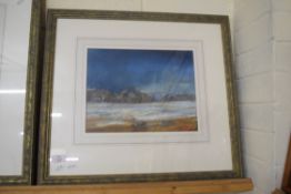 KRISTAN BAGGALEY, "LAST LIGHT OVER LANGSHAW", WATERCOLOUR, SIGNED LOWER LEFT, DATED 1996, IMAGE SIZE