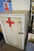 VINTAGE PAINTED PINE SINGLE DOOR CABINET, 80CM WIDE