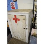 VINTAGE PAINTED PINE SINGLE DOOR CABINET, 80CM WIDE