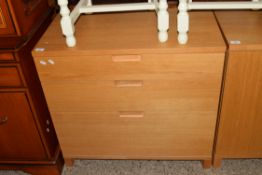 ABACUS LIGHT OAK THREE DRAWER CHEST, 80CM WIDE