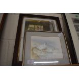 PRINT AFTER PHILIP DADD, TOGETHER WITH A FRAMED WATERCOLOUR STUDY OF PTARMIGAN, BOTH FRAMED AND