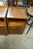 MAHOGANY VENEERED TWO DOOR BEDSIDE CABINET, 65CM HIGH