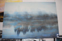 CANVAS PRINT, TREES REFLECTION ON WATER, 112 X 76CM