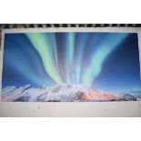 ICELAND NORTHERN LIGHTS CANVAS PICTURE 120 X 60CM