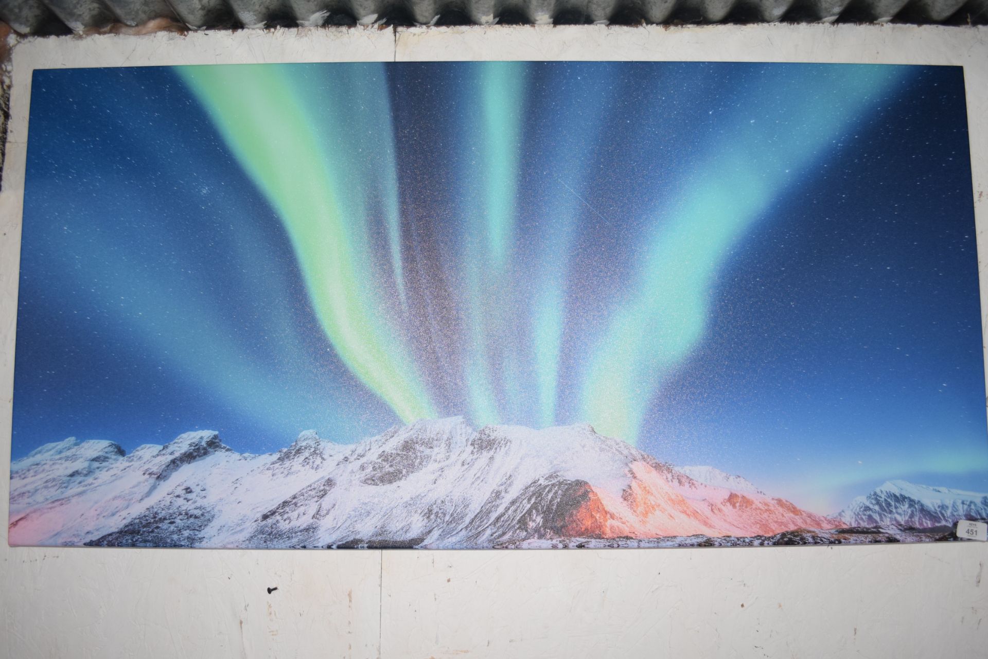 ICELAND NORTHERN LIGHTS CANVAS PICTURE 120 X 60CM