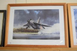 MICHAEL RONDOT, LIGHTNING THUNDER, COLOURED ARTIST'S PROOF PRINT, SIGNED IN PENCIL, FRAMED AND