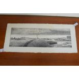 LIMITED EDITION BLACK AND WHITE PRINT, RIVERSIDE YARD, "FEBRUARY 1984", PENCIL SIGNATURE N WARD, LTD