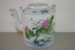 LARGE 20TH CENTURY CHINESE CERAMIC KETTLE