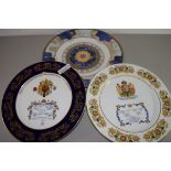 MIXED LOT: ROYAL WORCESTER "TO CELEBRATE THE MILLENNIUM" PLATE, TOGETHER WITH TWO AYNSLEY ROYAL