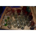 COLLECTION OF COLOURED DRINKING GLASSES