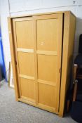 OAK WARDROBE WITH SLIDING DOORS, 117CM WIDE