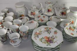 QTY OF JOHNSON BROS FRESH FRUIT TEA, COFFEE AND TABLE WARES