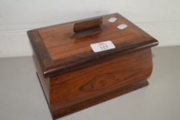 EARLY 20TH CENTURY WALNUT FORMER MUSICAL BOX WITH VOID INTERIOR