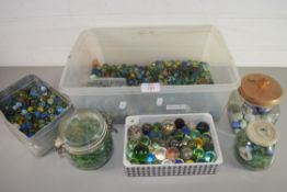 COLLECTION OF GLASS MARBLES