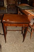 EDWARDIAN MAHOGANY CARD TABLE WITH REVOLVING BAIZE LINED TOP