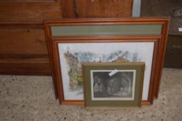 MIXED LOT: R WORDEN, GOATHLAND, WATERCOLOUR, SIGNED LOWER LEFT, TOGETHER WITH A COLOURED PRINT OF