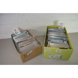 TWO BOXES CONTAINING VARIOUS POSTCARDS, UNITED KINGDOM INTEREST